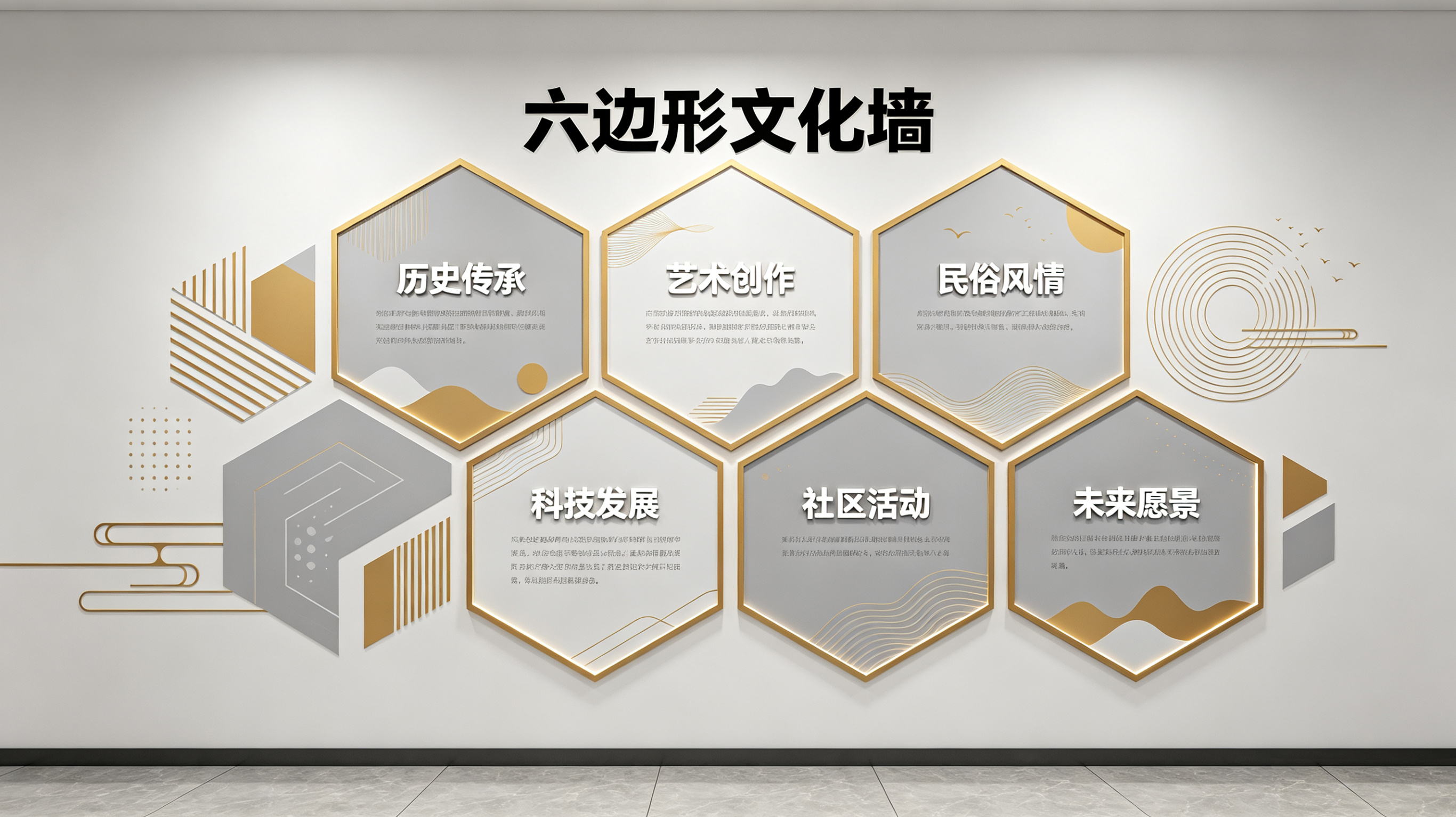 天峨企业文化墙 | 六边形信息美学